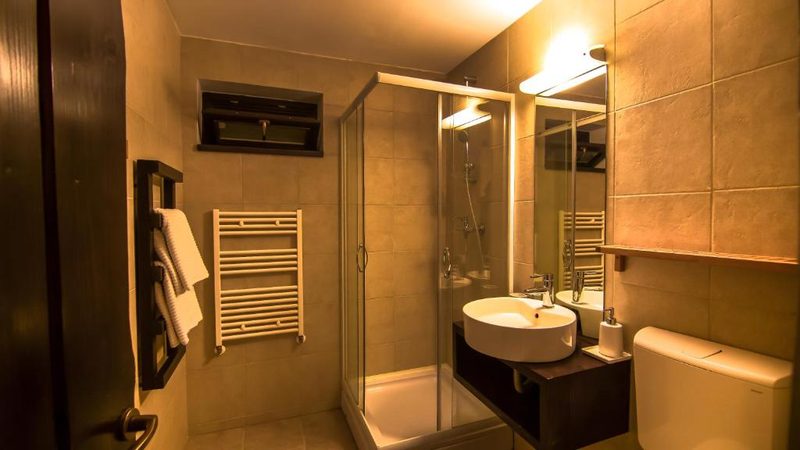 Private bathroom with shower cabin